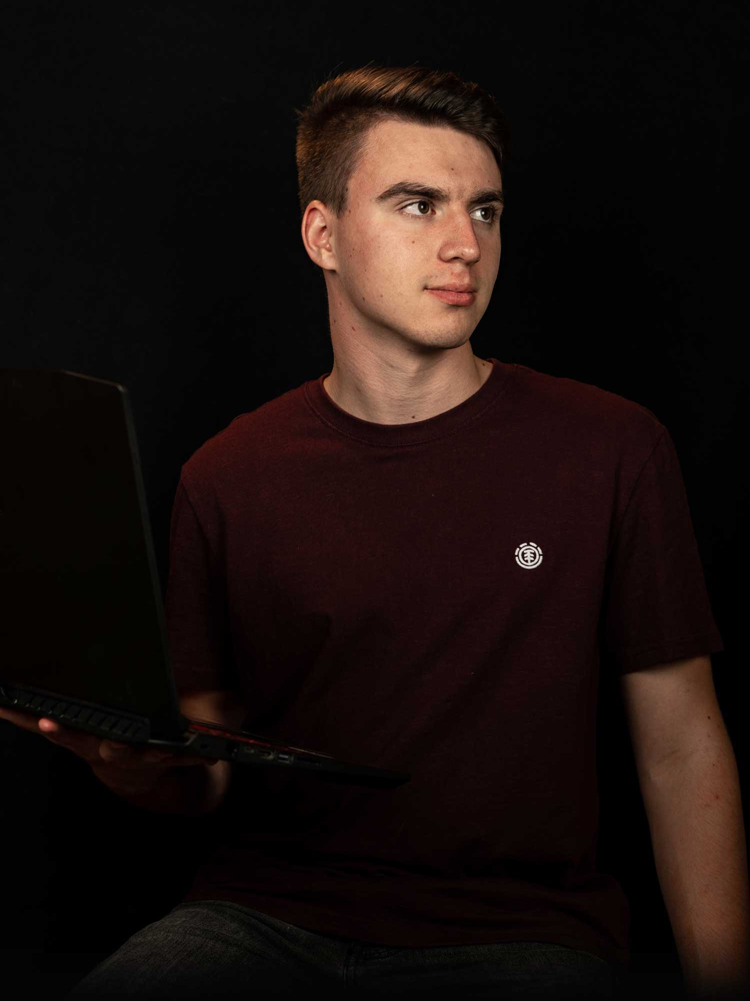 Christoph Maier with laptop